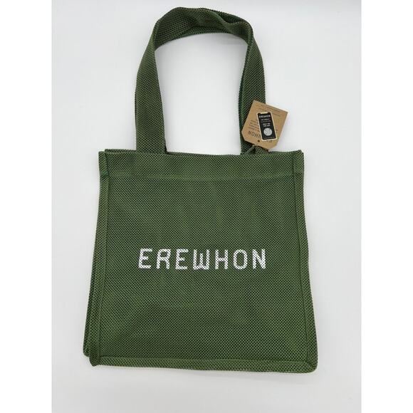 EREWHON Mesh Shopping Tote in Forest Green NWT - Picture 1 of 8